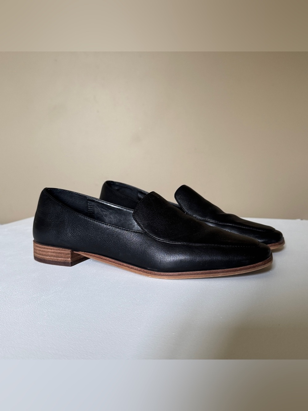 Vince Camuto Black Brynna Leather Loafers